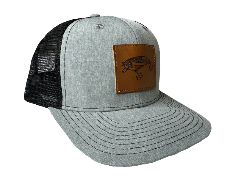 Fishing Lure Leather Patch Hat